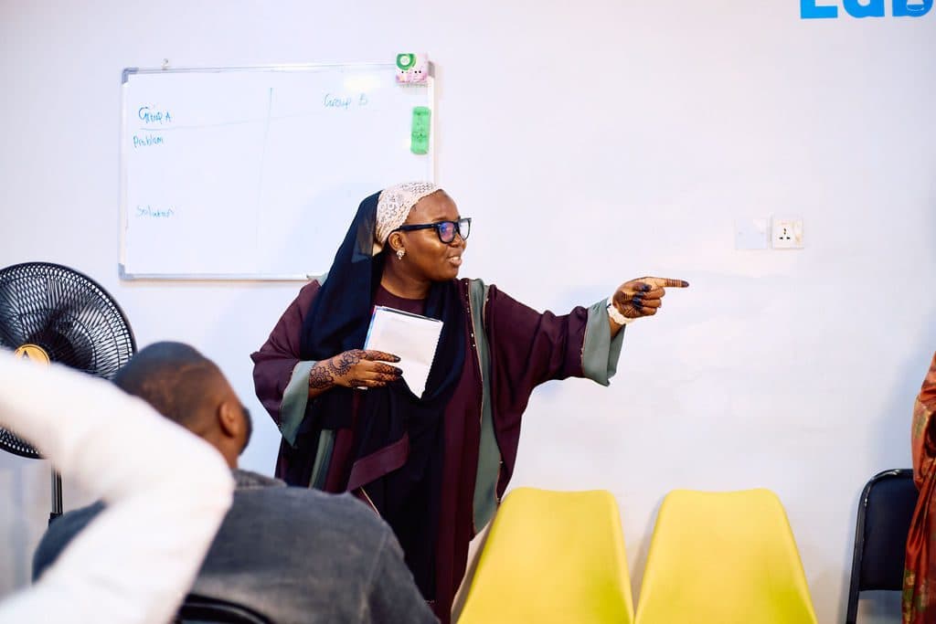 Workshop in action with participants